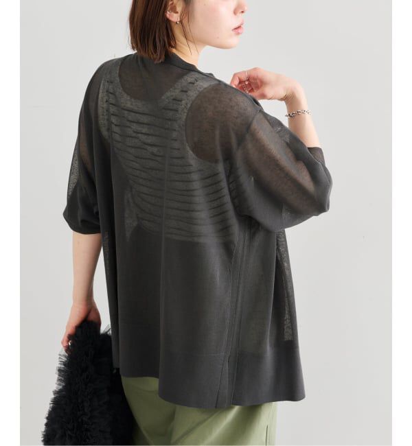 U by SPICK&SPAN「《予約》ウォッシャブルリネンブレンドシアーカーデ」|カーディガン|