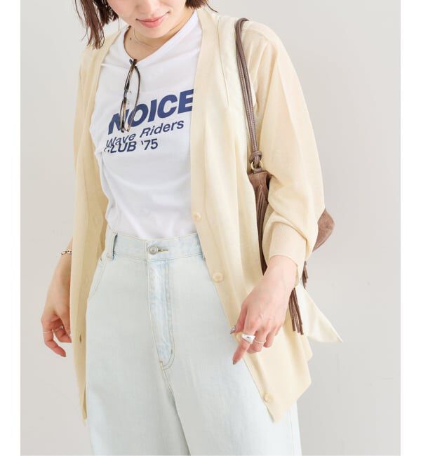 U by SPICK&SPAN「《予約》ウォッシャブルリネンブレンドシアーカーデ」|カーディガン|