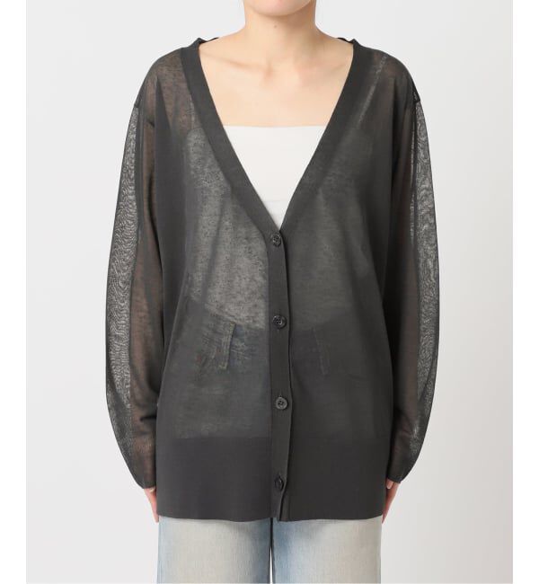 U by SPICK&SPAN「《予約》ウォッシャブルリネンブレンドシアーカーデ」|カーディガン|