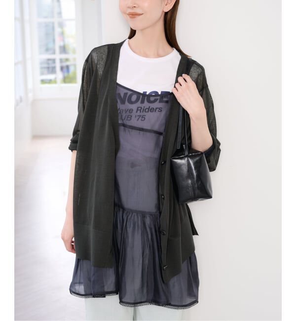 U by SPICK&SPAN「《予約》ウォッシャブルリネンブレンドシアーカーデ」|カーディガン|