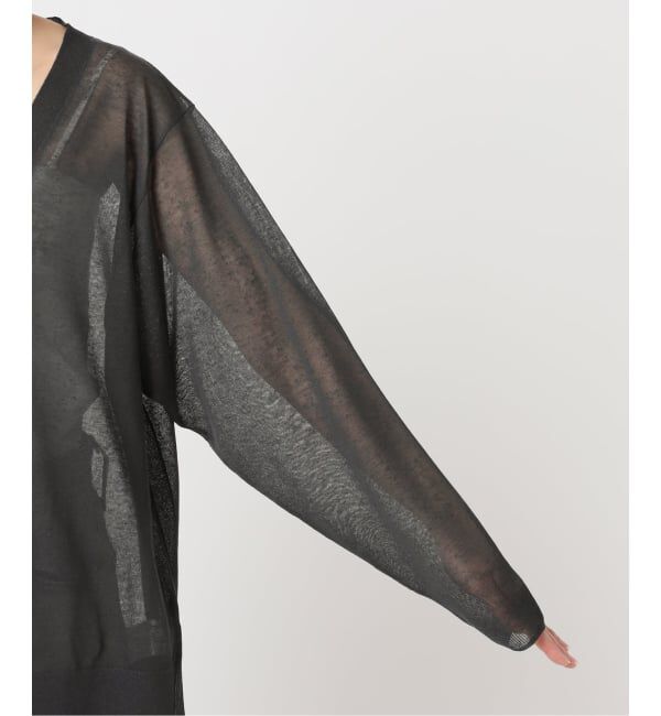 U by SPICK&SPAN「《予約》ウォッシャブルリネンブレンドシアーカーデ」|カーディガン|