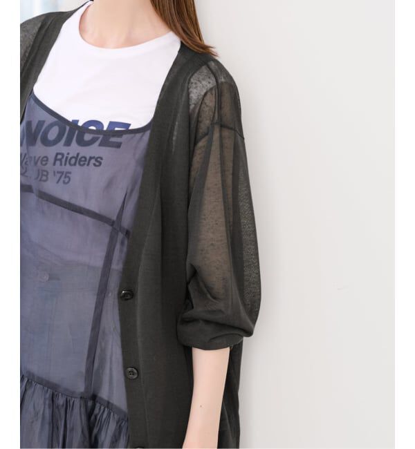 U by SPICK&SPAN「《予約》ウォッシャブルリネンブレンドシアーカーデ」|カーディガン|