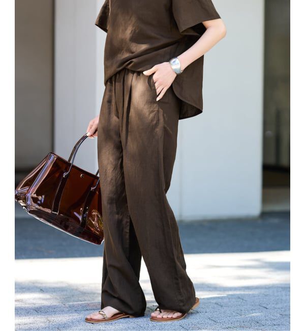 FRAMeWORK「≪予約≫リネンレーヨンイージーパンツ」|スラックス|