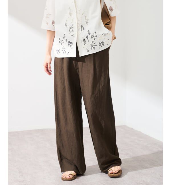 FRAMeWORK「≪予約≫リネンレーヨンイージーパンツ」|スラックス|