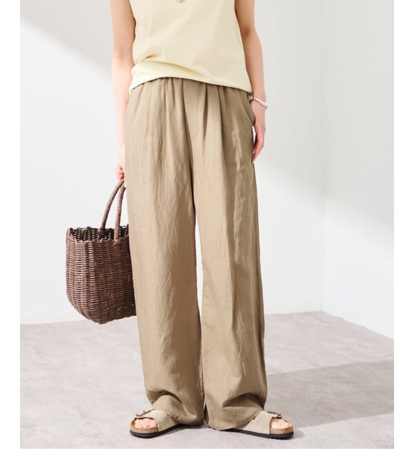 FRAMeWORK「≪予約≫リネンレーヨンイージーパンツ」|スラックス|