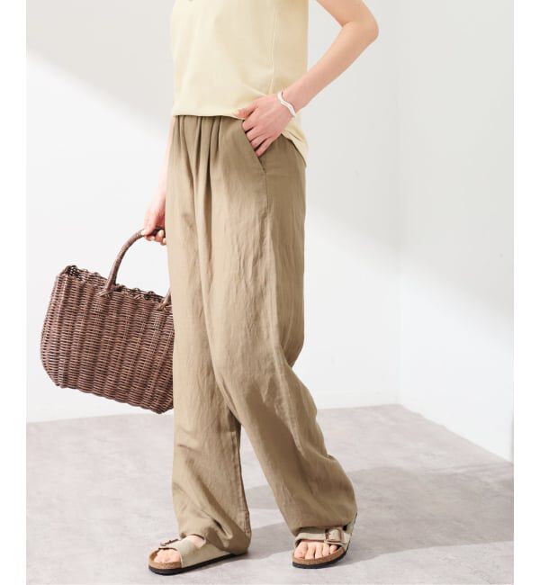 FRAMeWORK「≪予約≫リネンレーヨンイージーパンツ」|スラックス|