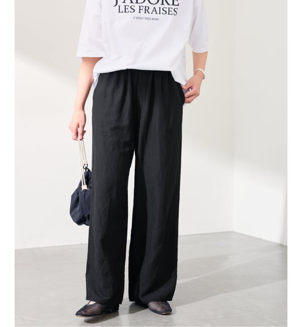 FRAMeWORK「≪予約≫リネンレーヨンイージーパンツ」|スラックス|