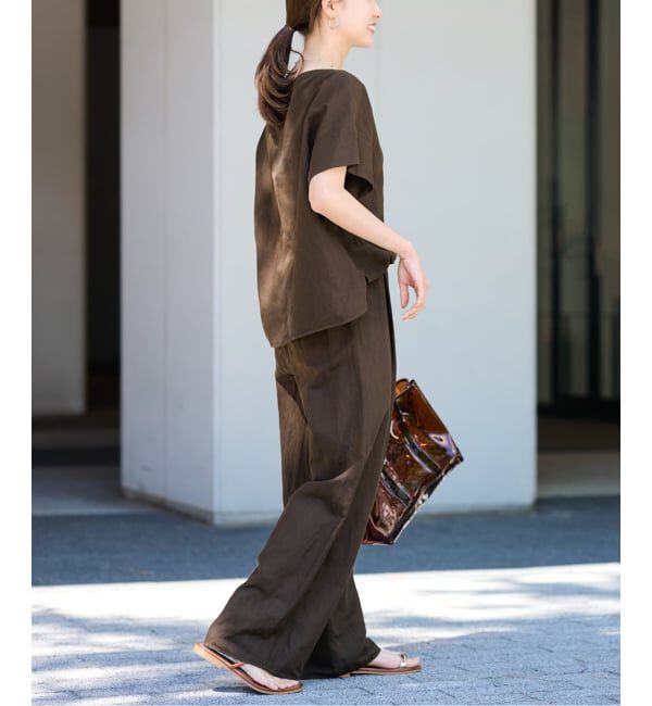 FRAMeWORK「≪予約≫リネンレーヨンイージーパンツ」|スラックス|
