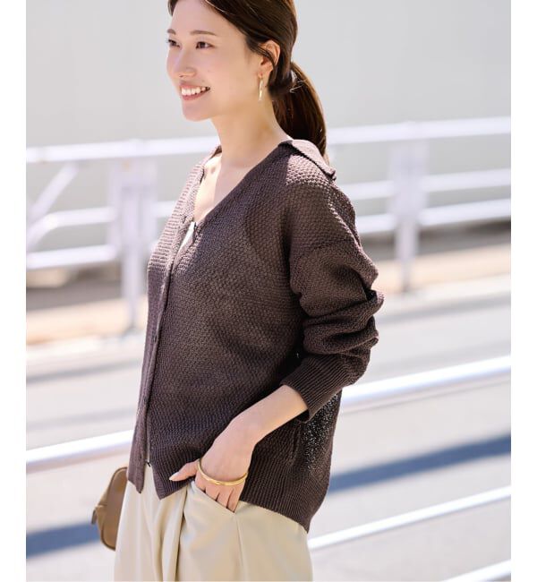 FRAMeWORK「≪予約≫カノコ襟付きカーディガン」|カーディガン|