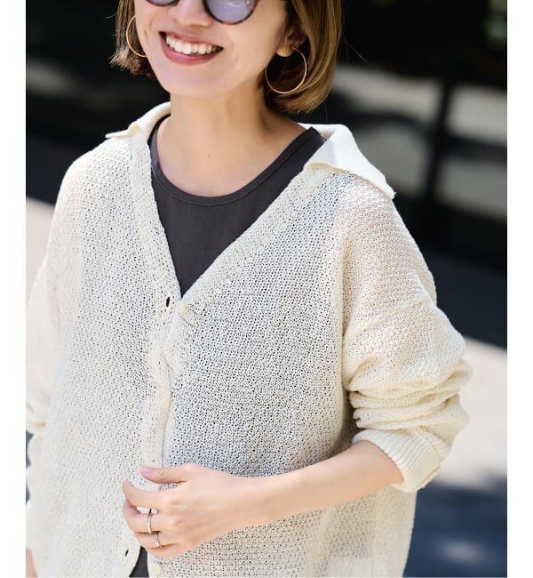 FRAMeWORK「≪予約≫カノコ襟付きカーディガン」|カーディガン|