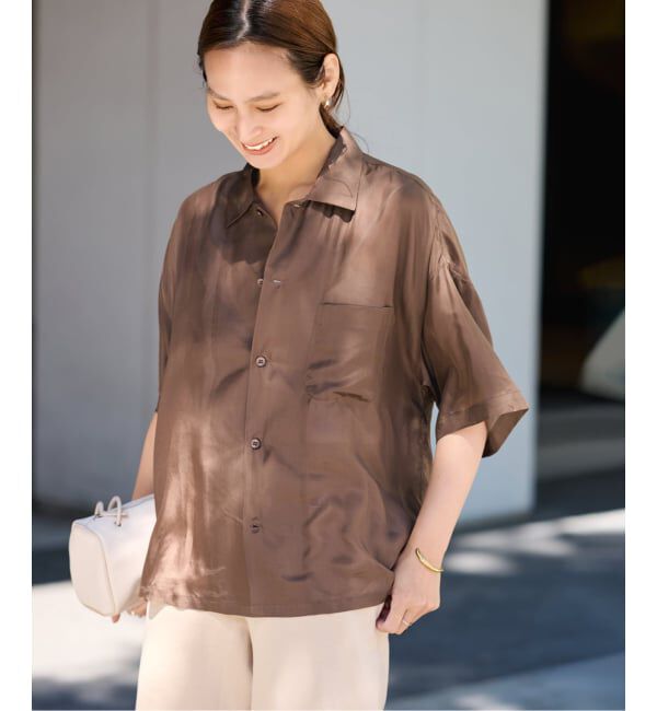 FRAMeWORK「≪予約≫TOWNCRAFT/タウンクラフト 別注シルクシャツ」|シャツ・ブラウス|ブラウン