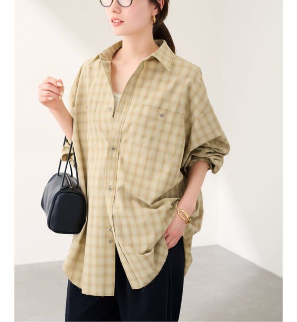FRAMeWORK「JANE SMITH shadow check work shirt」|シャツ・ブラウス|