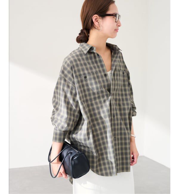 FRAMeWORK「JANE SMITH shadow check work shirt」|シャツ・ブラウス|