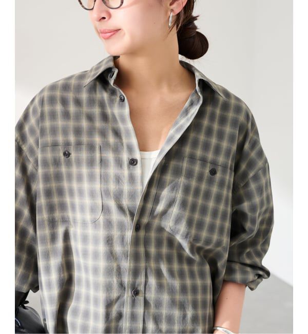 FRAMeWORK「JANE SMITH shadow check work shirt」|シャツ・ブラウス|