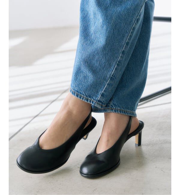  「《追加予約》5.5cmオブリークスリングバック」|パンプス|ブラック A