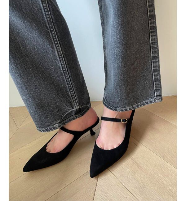  「《追加》4.5cmポインテッドストラップミュール」|パンプス|