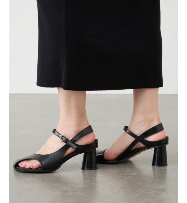 GRISE「GRISE6cmレザーアシメオープントゥサンダル」|サンダル|