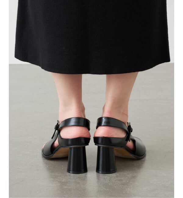 GRISE「GRISE6cmレザーアシメオープントゥサンダル」|サンダル|