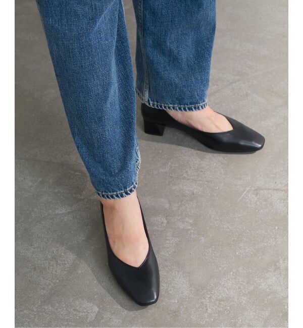  「《追加》4cmスクエアVカットパンプス」|パンプス|