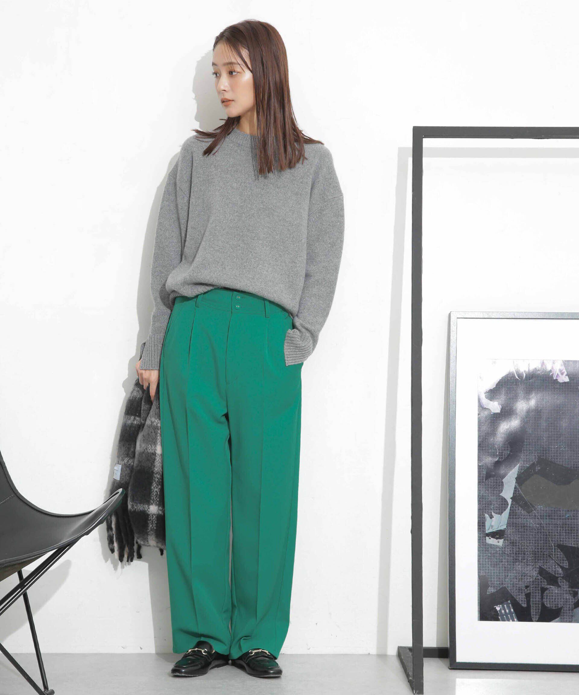 nano･universe「タックテーパードパンツ」|チノ|