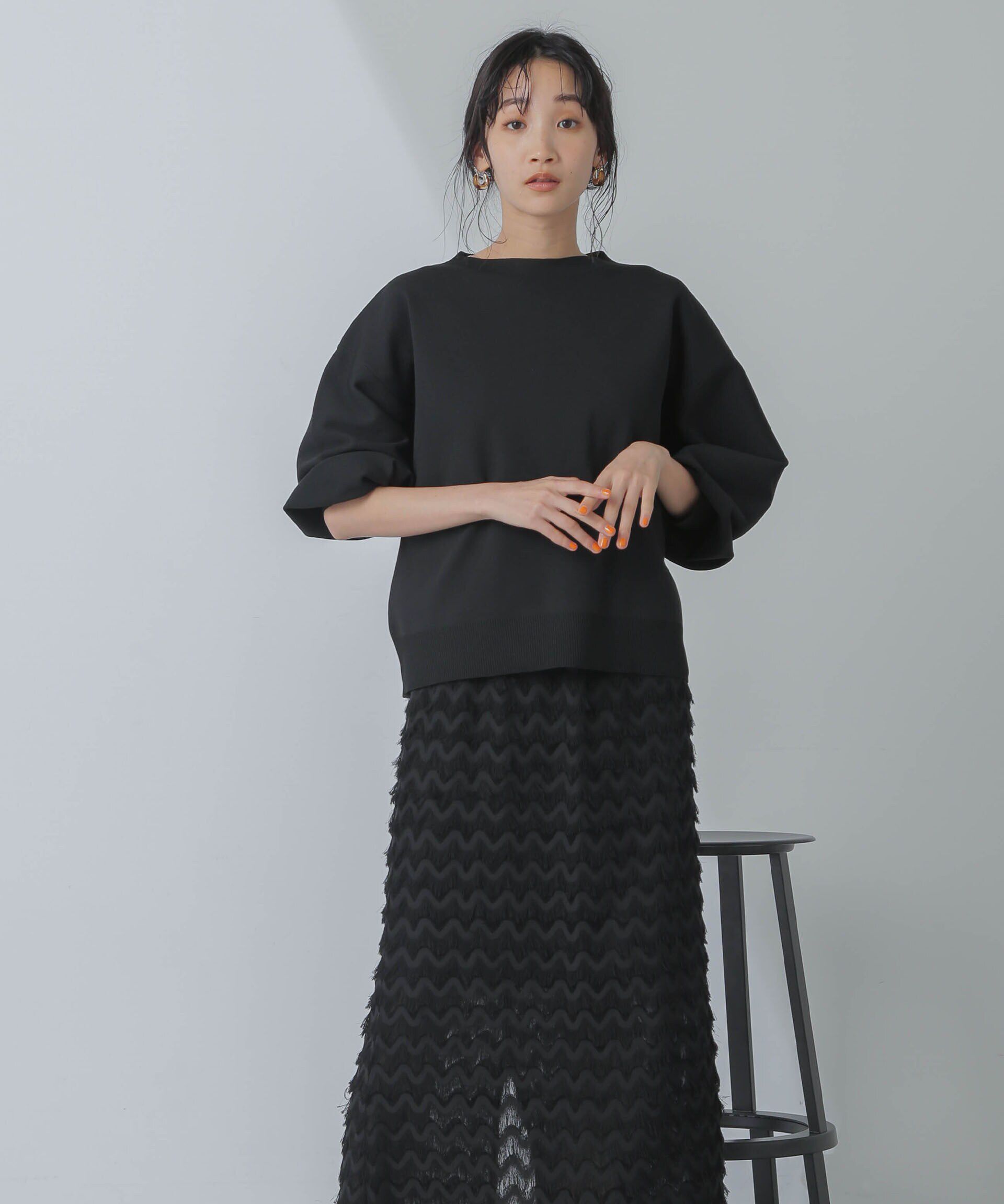 nano･universe「シャギーナロースカート」|スカート|