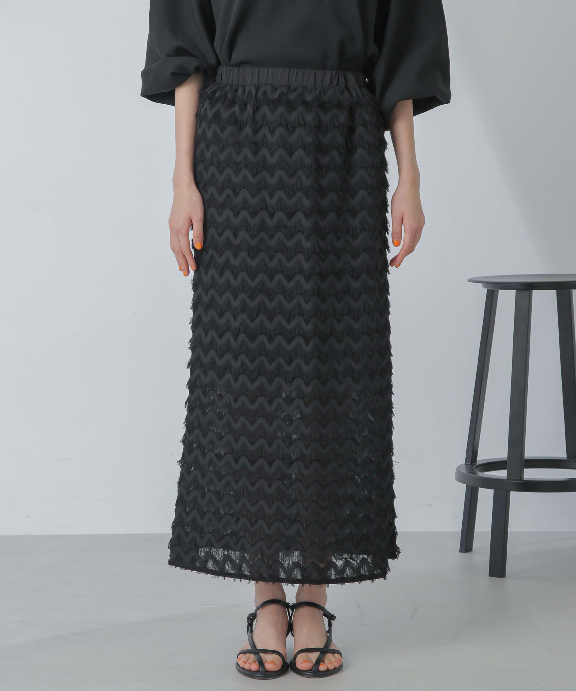 nano･universe「シャギーナロースカート」|スカート|