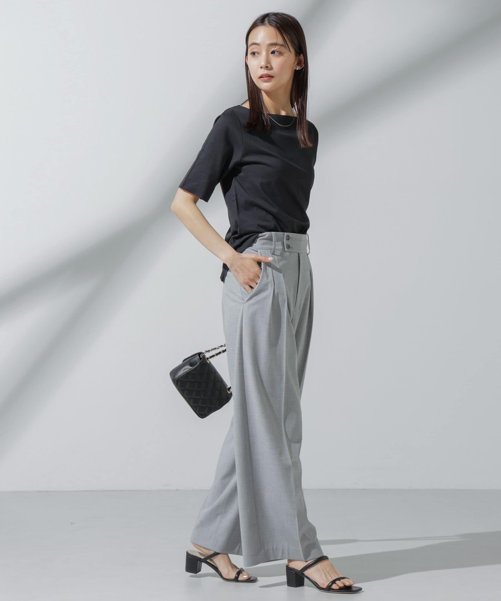 nano･universe「Anti Soaked(R) 汗染み防止 ボートネックTシャツ」|Tシャツ・カットソー|