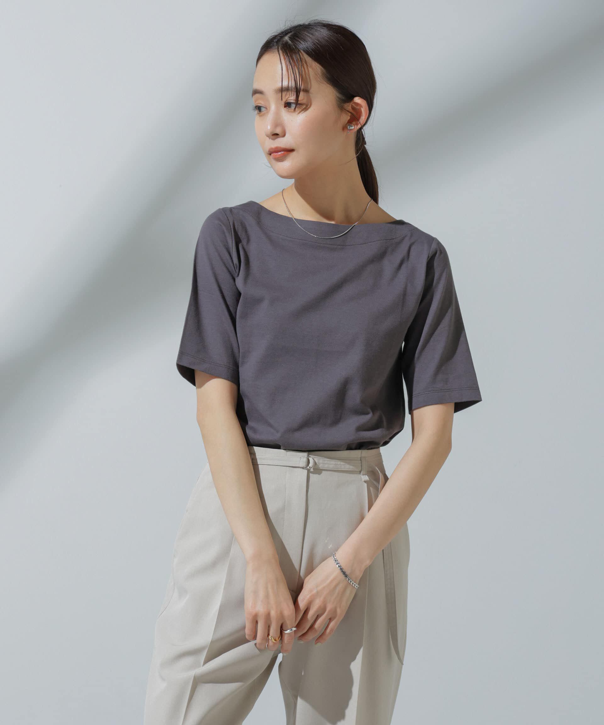 nano･universe「Anti Soaked(R) 汗染み防止 ボートネックTシャツ」|Tシャツ・カットソー|