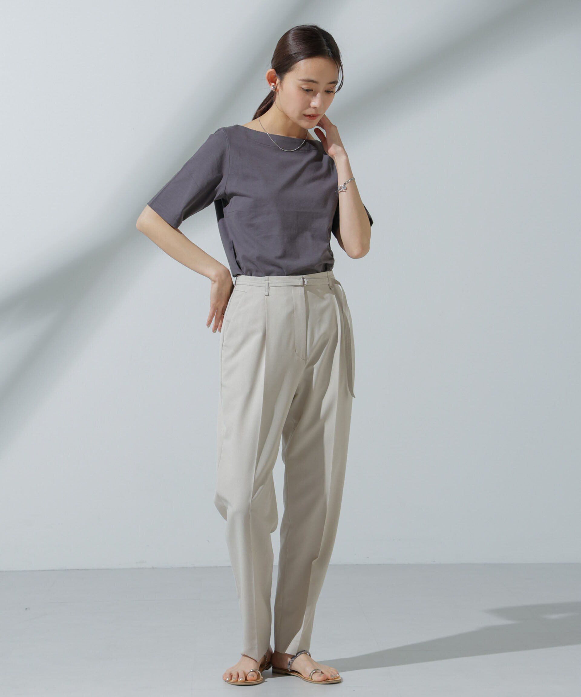 nano･universe「Anti Soaked(R) 汗染み防止 ボートネックTシャツ」|Tシャツ・カットソー|