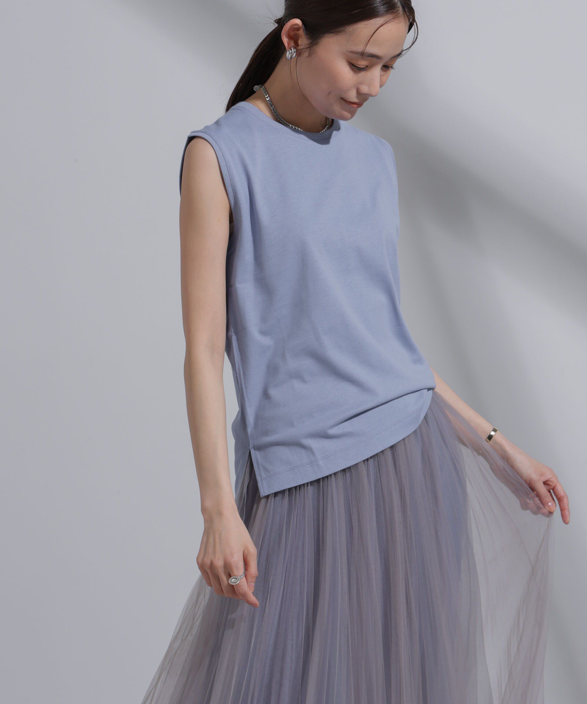 nano･universe「Anti Soaked(R)  汗染み防止 カラフルノースリTシャツ」|Tシャツ・カットソー|