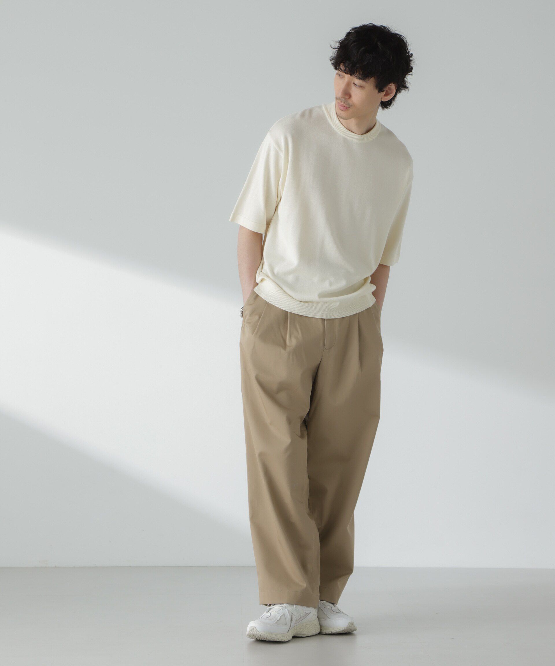 nano･universe「「大人のワイドパンツ」2タックワイドトラウザーズ」|チノ|
