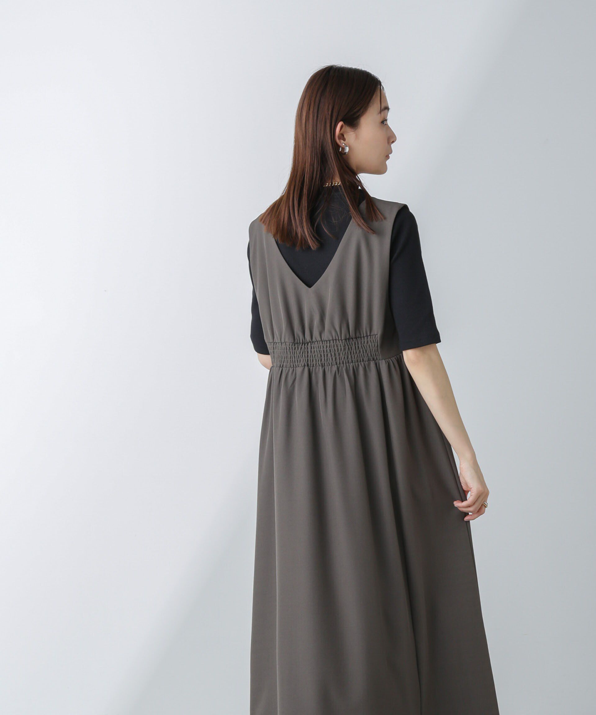 nano･universe「前後2wayギャザー切り替えワンピース」|ワンピース|