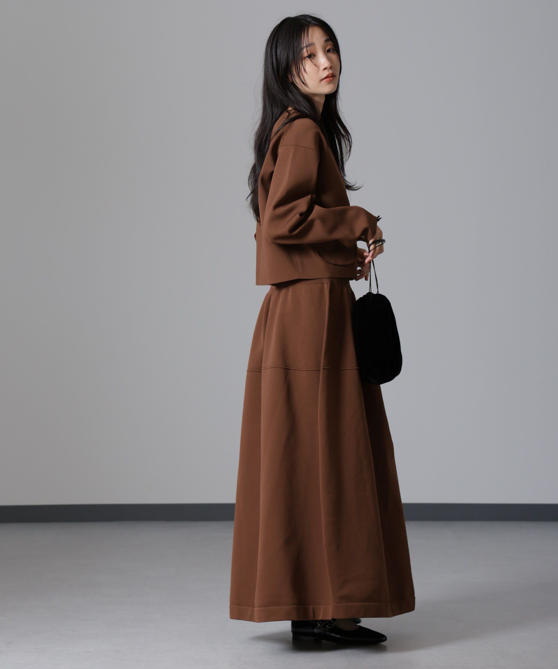 nano･universe「ノーカラーニットジャケット (セットアップ可)」|ニット・セーター|