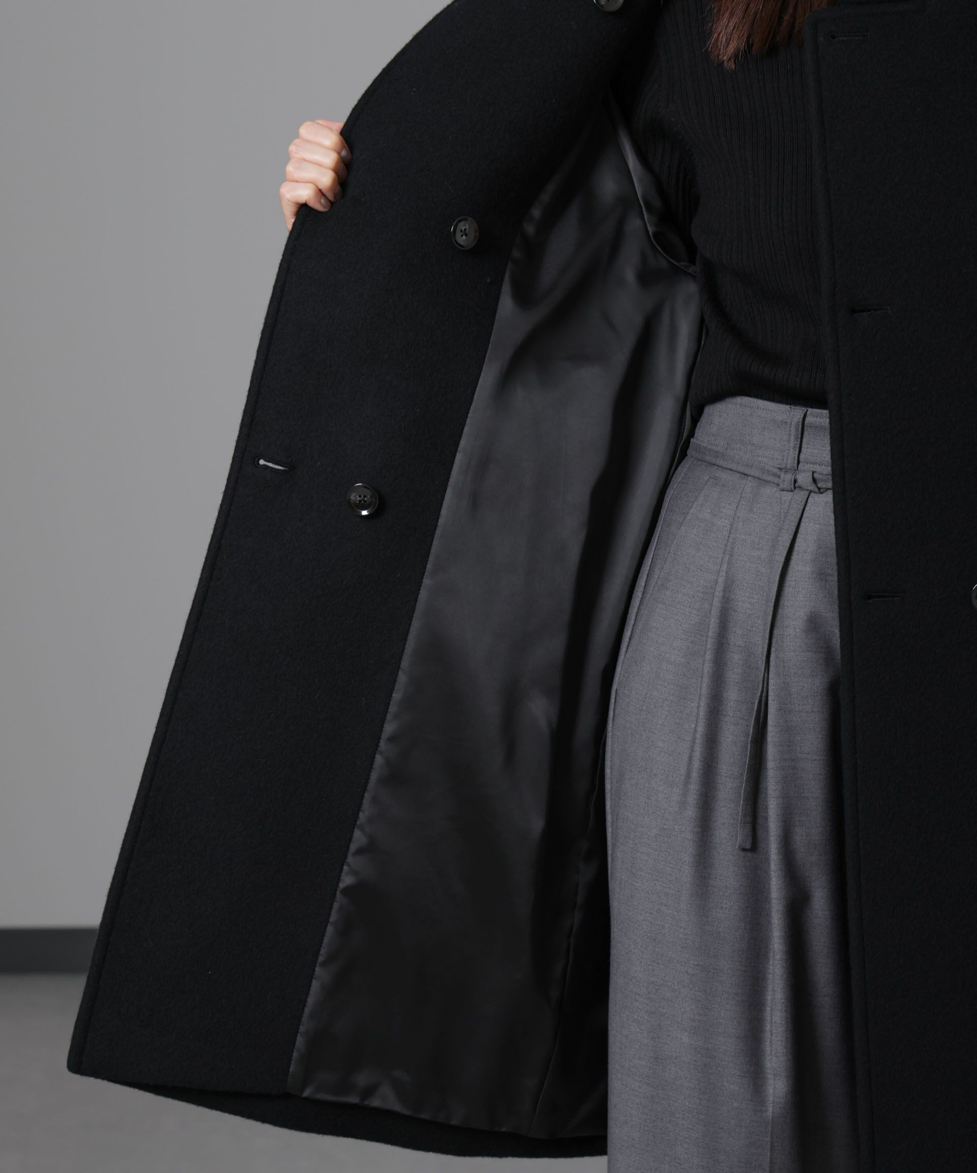 nano･universe「PECOLAMBウールカシミヤスタンドカラーコート」|その他|