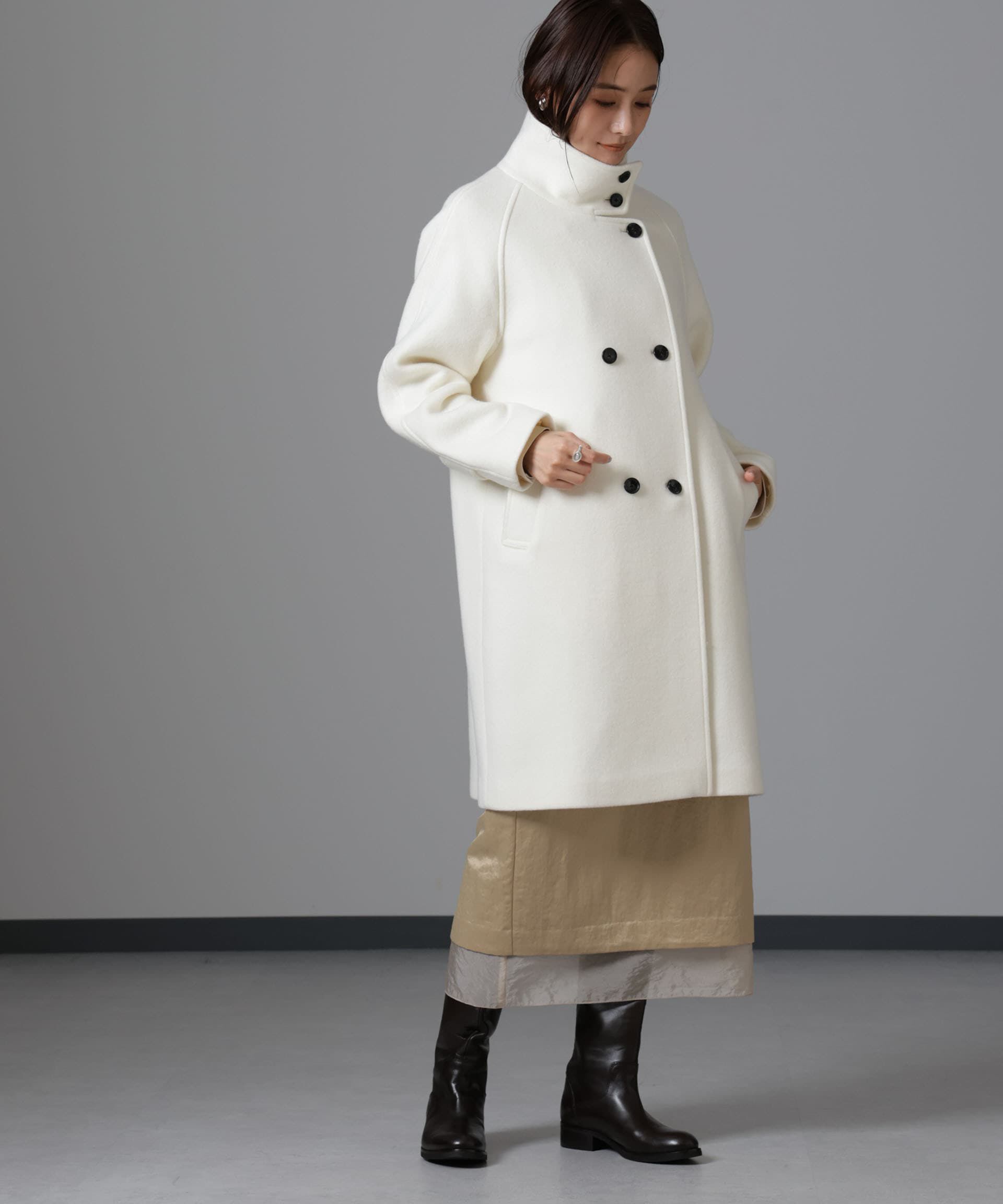 nano･universe「PECOLAMBウールカシミヤスタンドカラーコート」|その他|