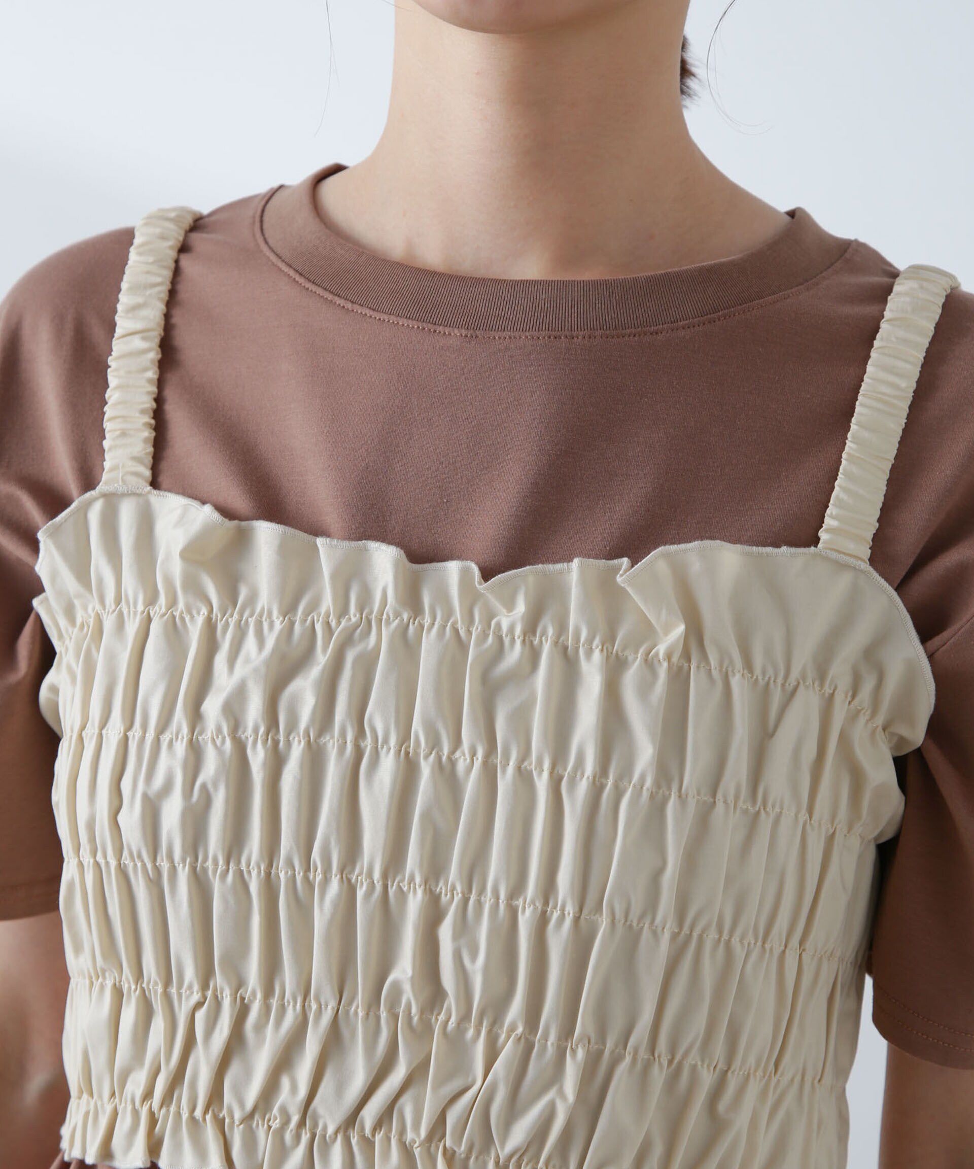 nano･universe「RITA ROW/Poplin smoked body」|ダウンベスト・ベスト|