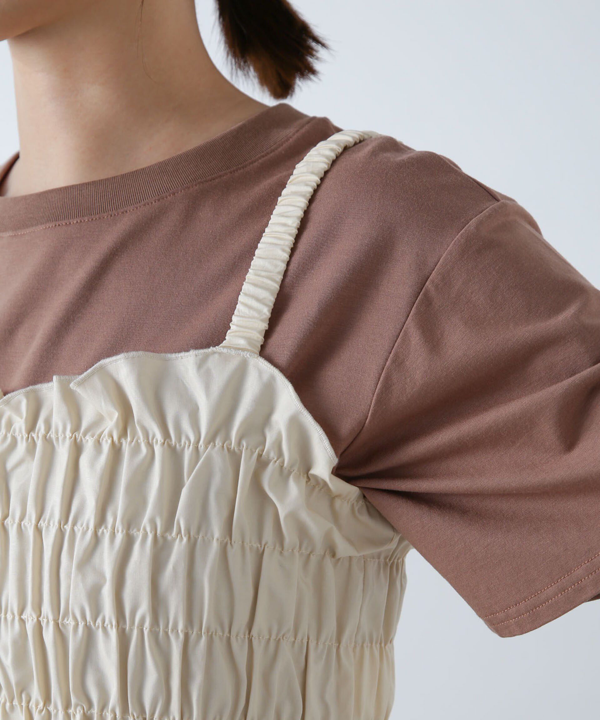 nano･universe「RITA ROW/Poplin smoked body」|ダウンベスト・ベスト|