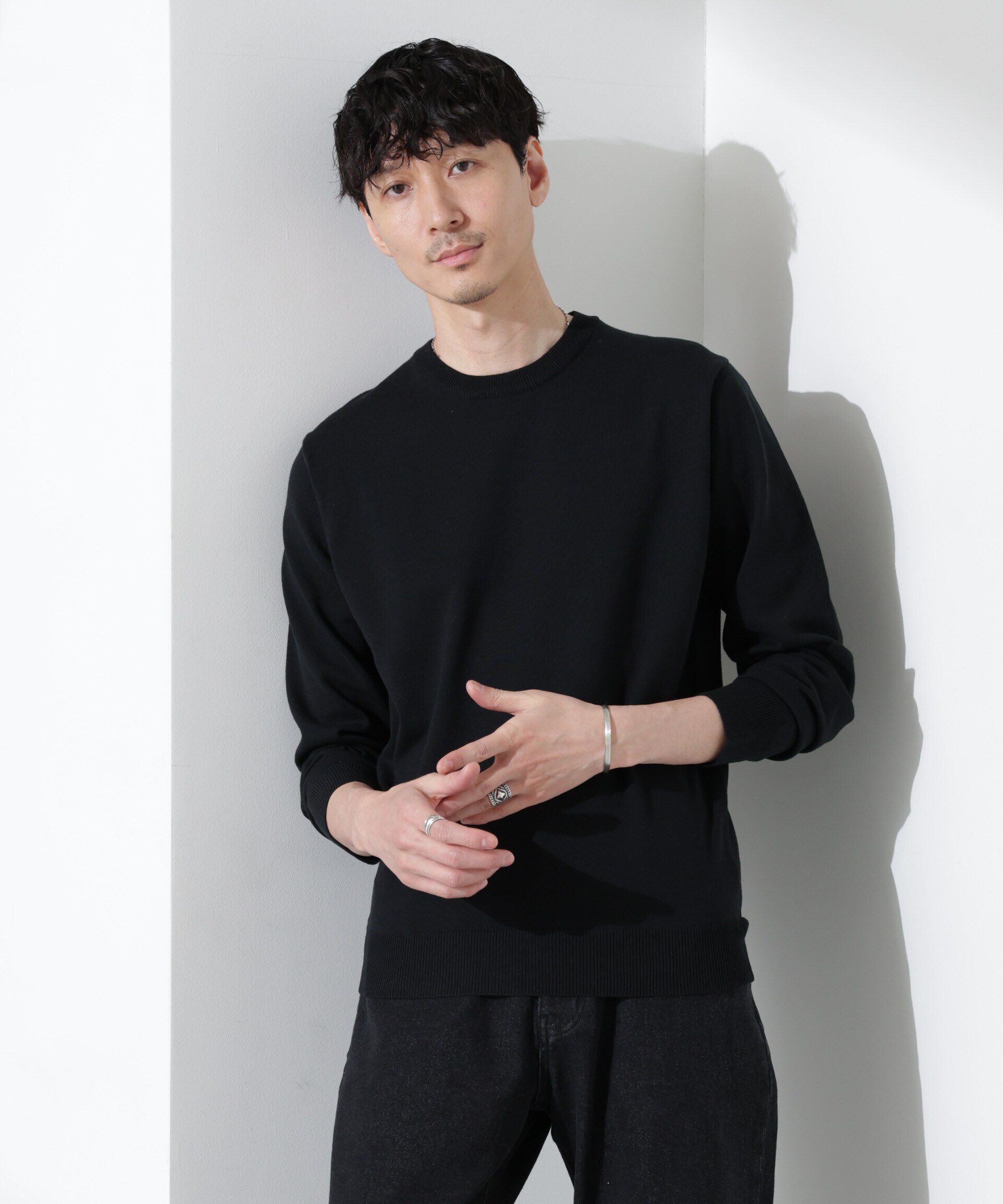 nano･universe「プレーティングスタンダードニット」|ニット・セーター|