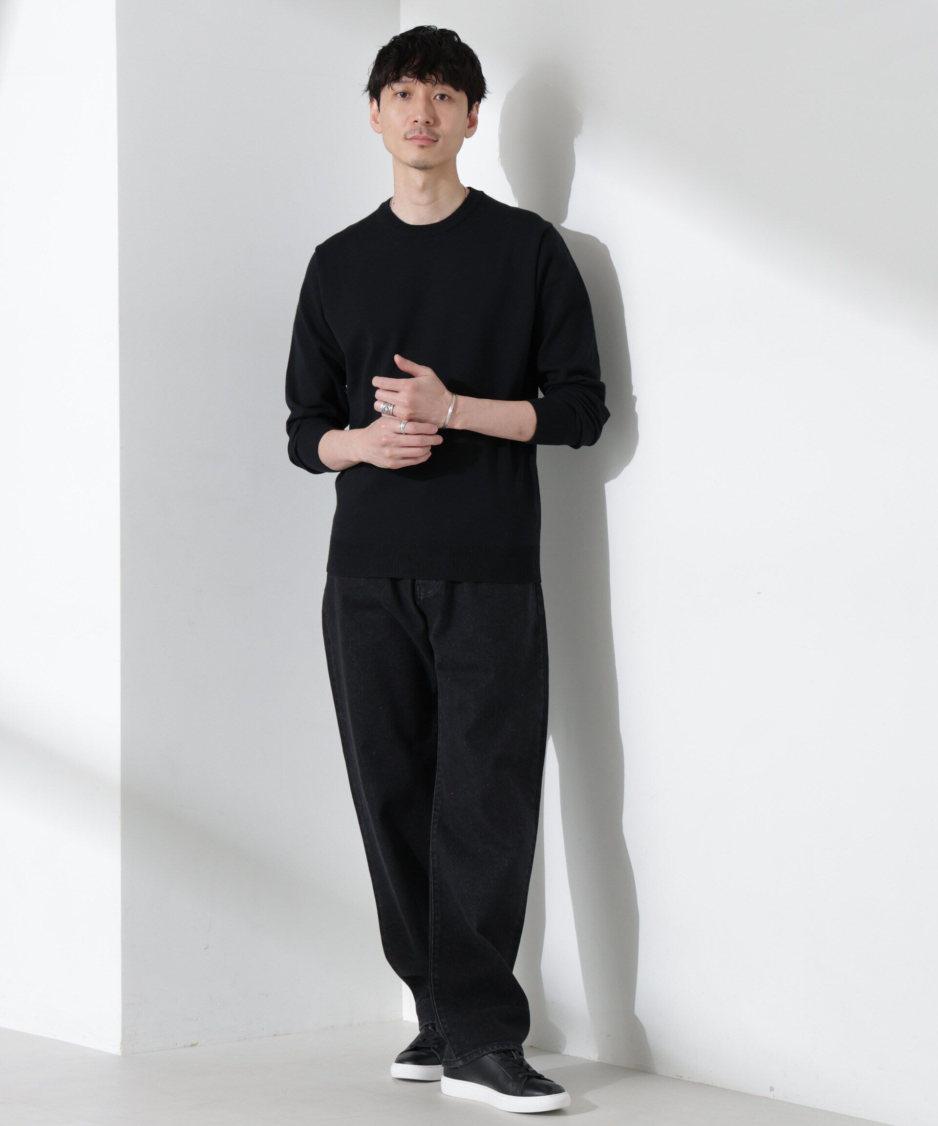 nano･universe「プレーティングスタンダードニット」|ニット・セーター|