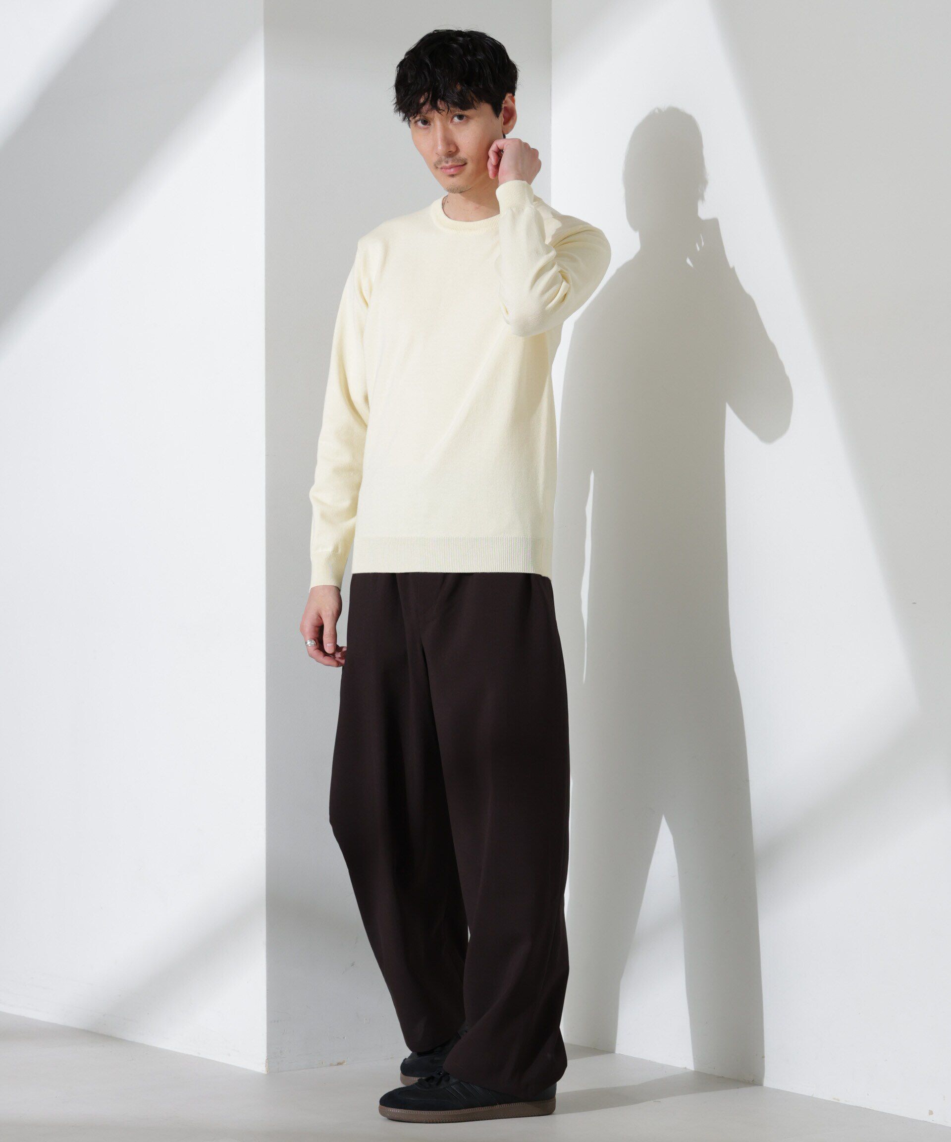 nano･universe「プレーティングスタンダードニット」|ニット・セーター|