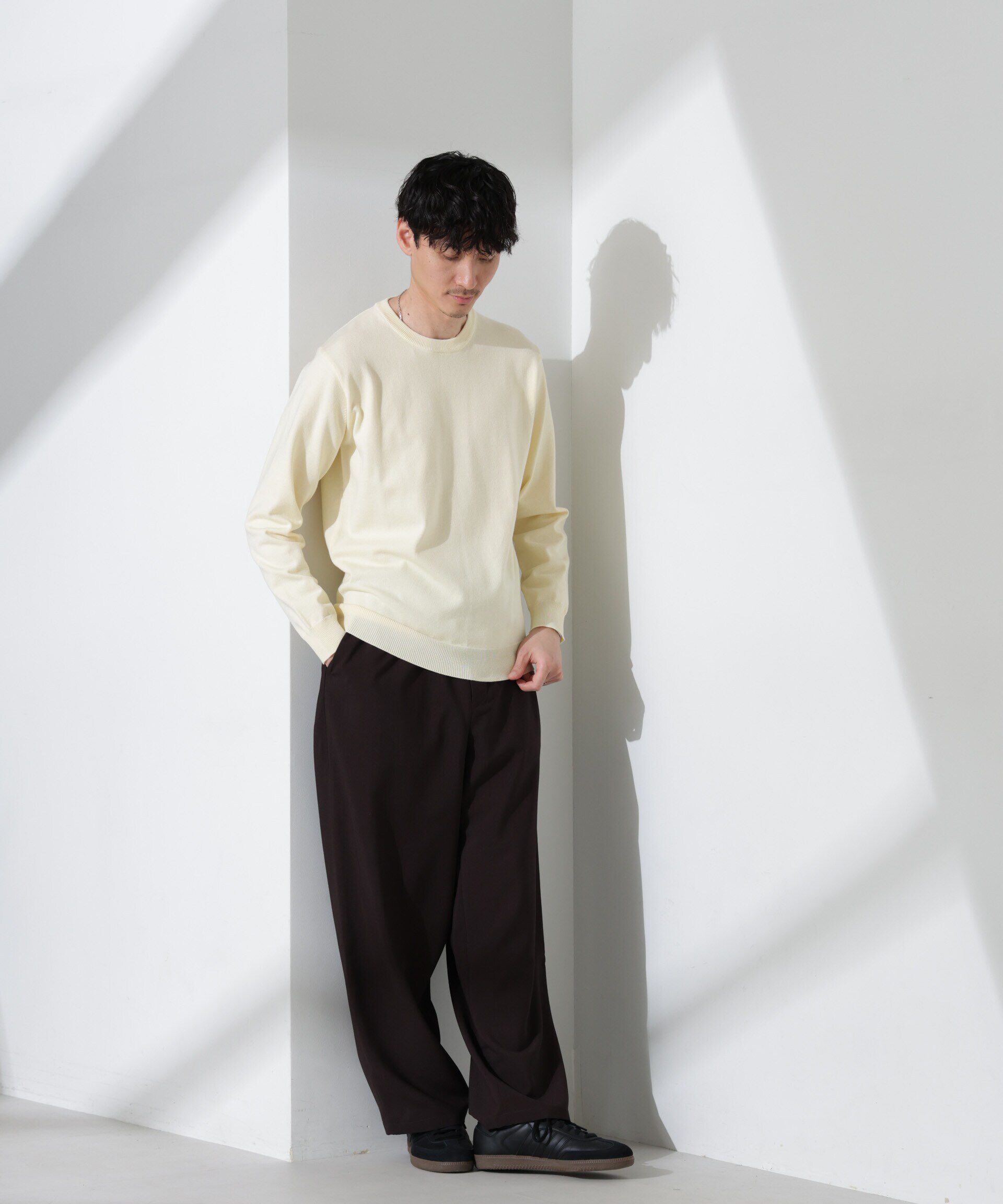 nano･universe「プレーティングスタンダードニット」|ニット・セーター|