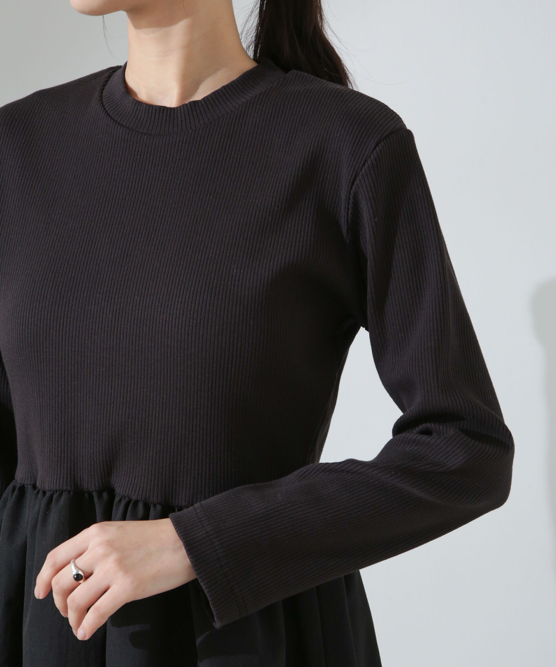 nano･universe「バルーン2WAYコンビワンピース」|ワンピース|