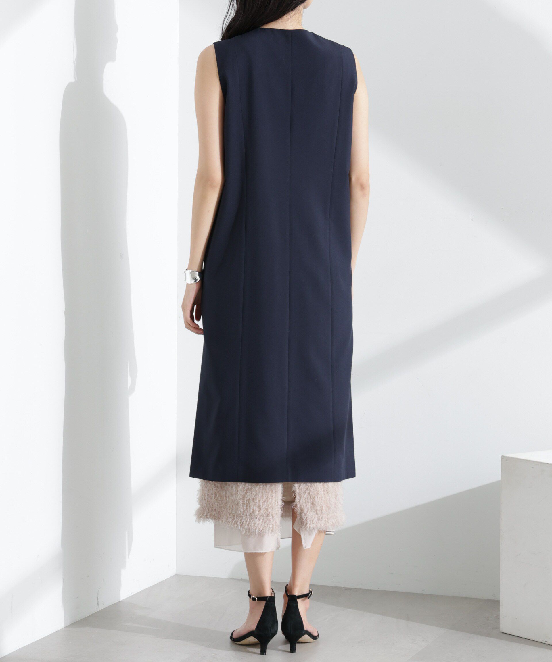 nano･universe「ライトファンクション ロングダブルジレ(セットアップ可)」|テーラードジャケット|