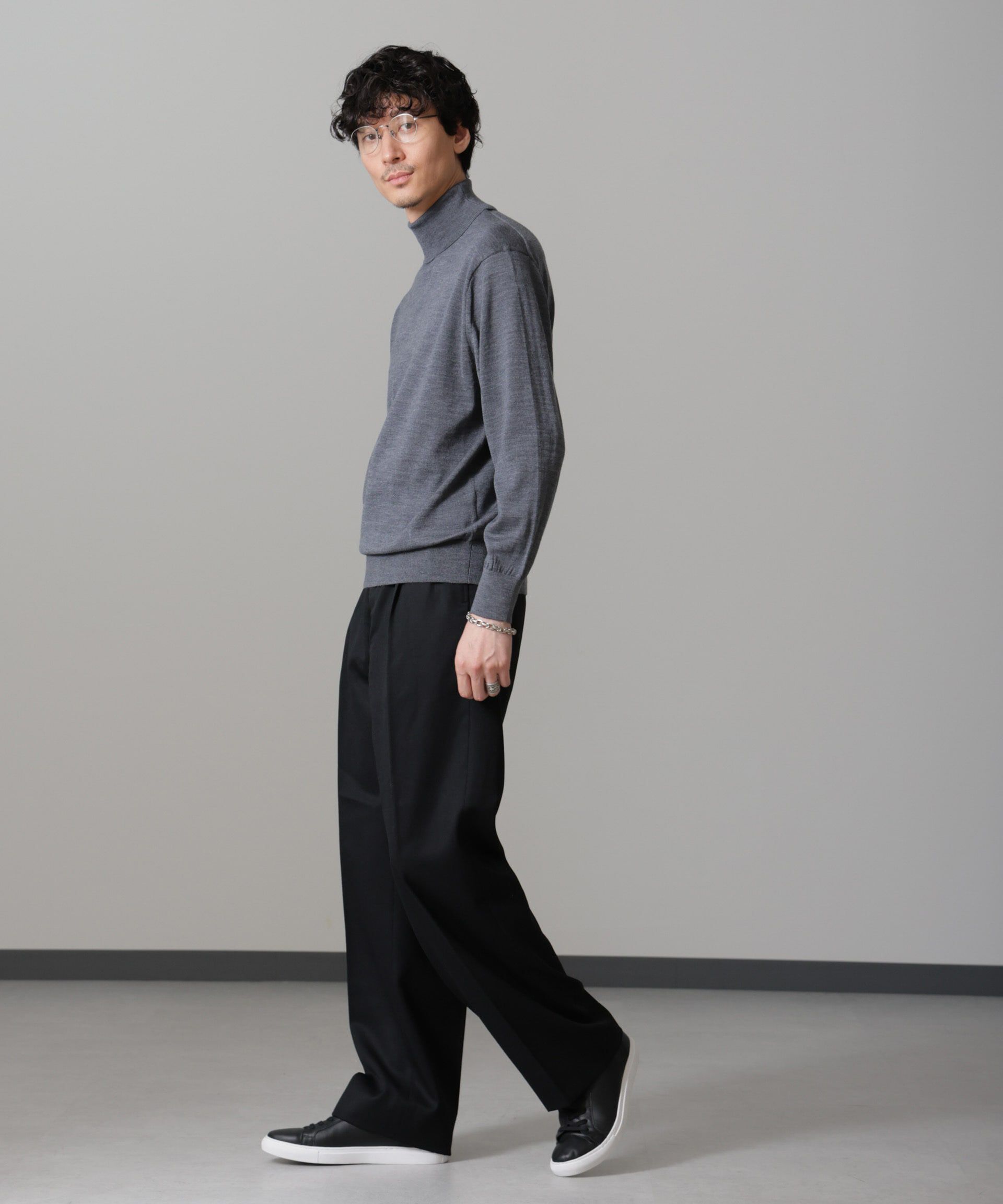 nano･universe「benine 9/ウールツイル2タックスラックス」|チノ|