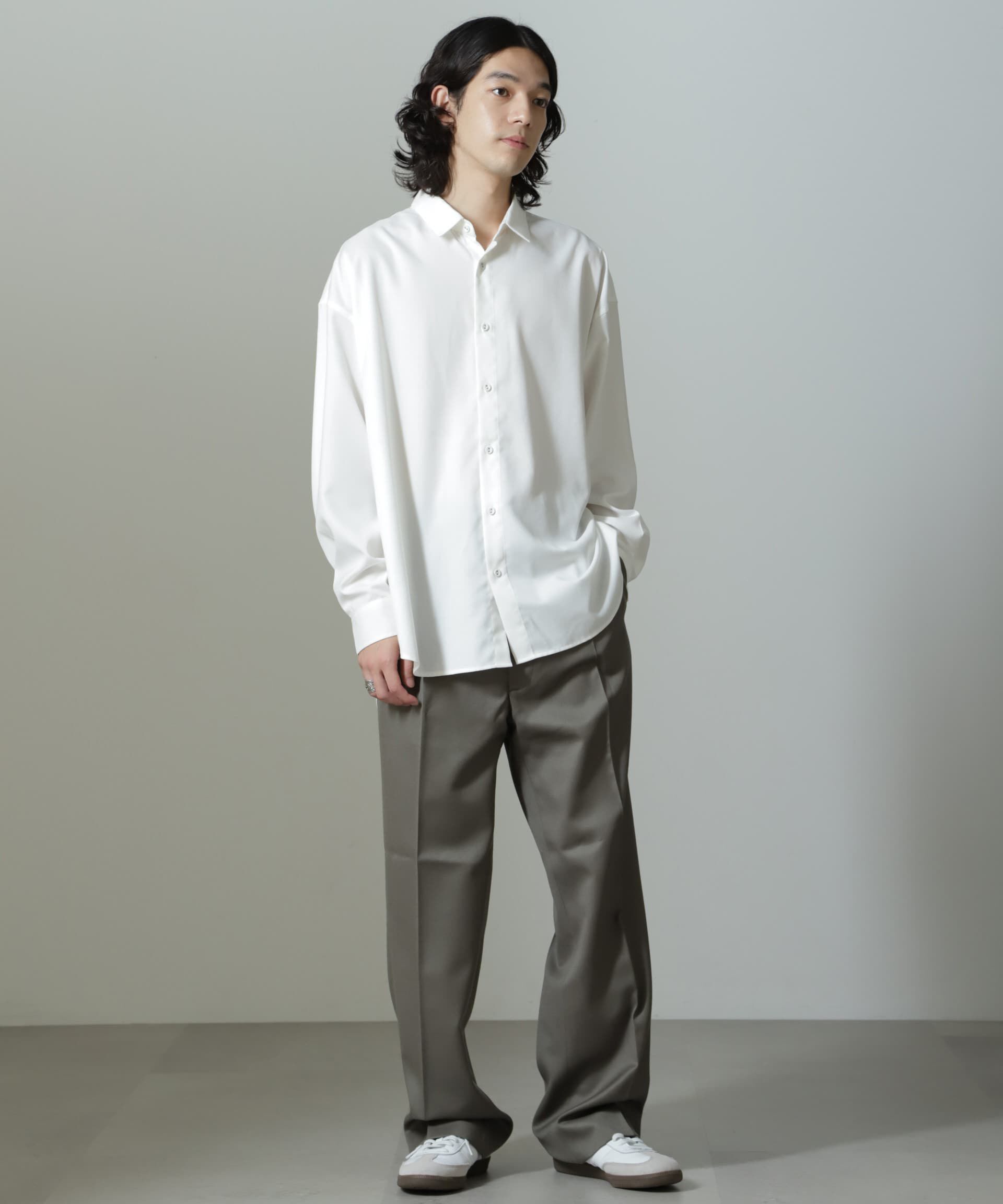 nano･universe「benine 9/ウールツイル2タックスラックス」|チノ|