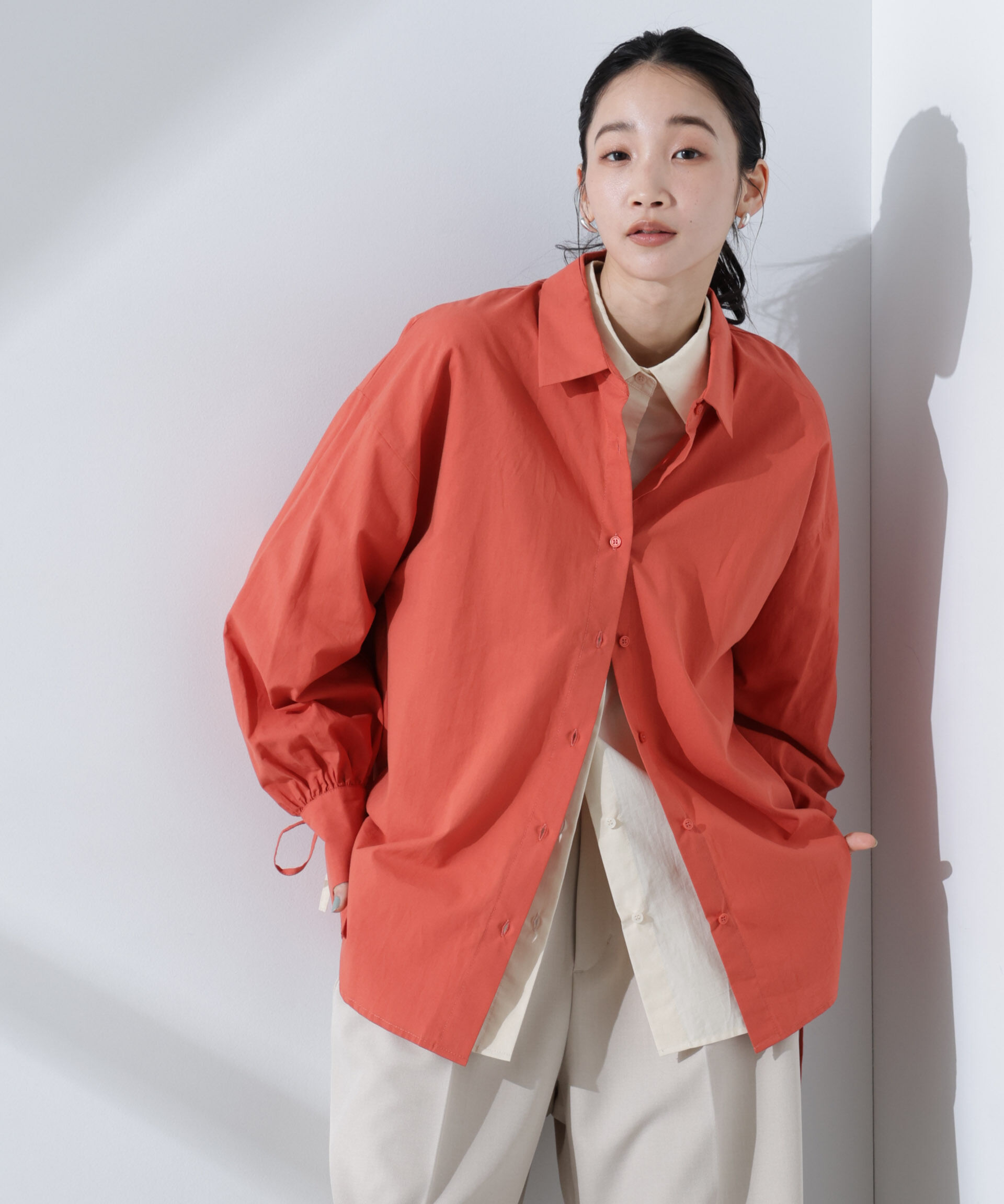 nano･universe「リボンスリーブシャツ」|シャツ・ブラウス|シュアカ7