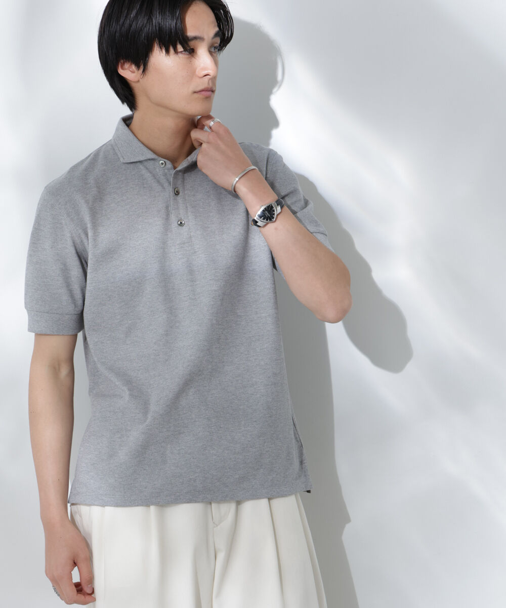 nano･universe「WEB限定/Anti Soaked ポロシャツ/カッタウェイ」|Tシャツ・カットソー|トップグレー4