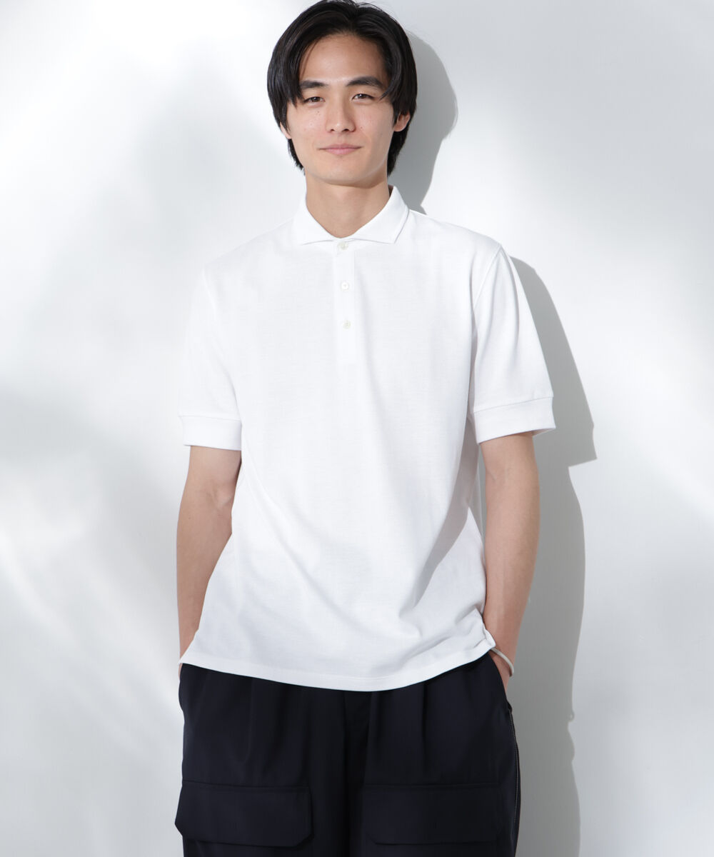 nano･universe「WEB限定/Anti Soaked ポロシャツ/カッタウェイ」|Tシャツ・カットソー|