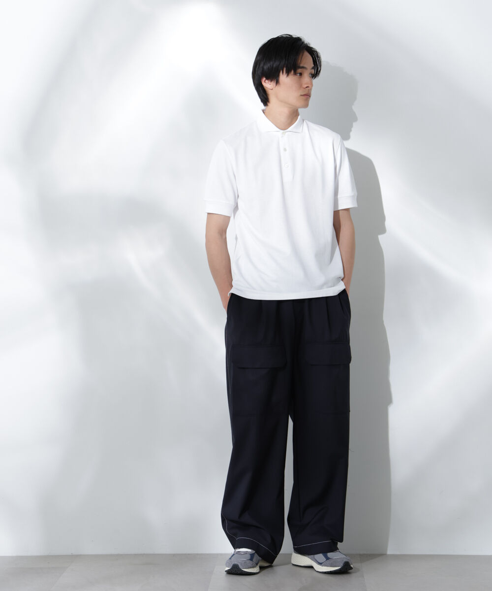 nano･universe「WEB限定/Anti Soaked ポロシャツ/カッタウェイ」|Tシャツ・カットソー|