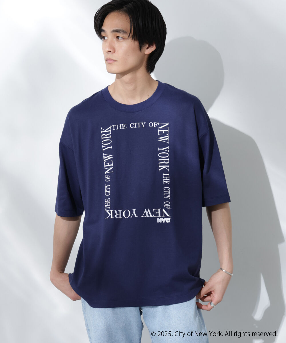 nano･universe「Anti Soaked(R)&times;NYC スクエア刺繍 汗染み防止Tシャツ」|Tシャツ・カットソー|